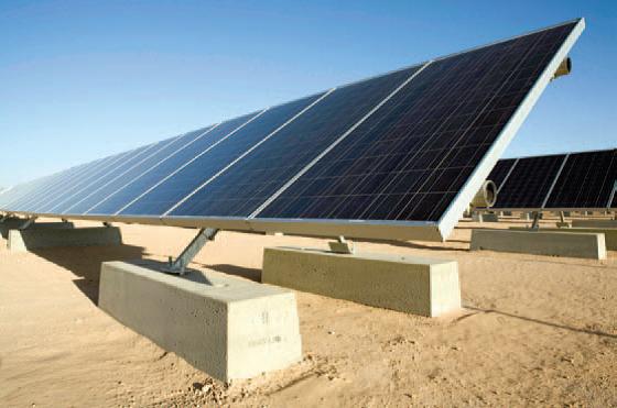 Fundaţie balastată pentru panourile fotovoltaice